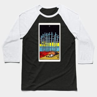 Card #59 - Ten Of Swords - Rider Waite Smith Tarot Baseball T-Shirt